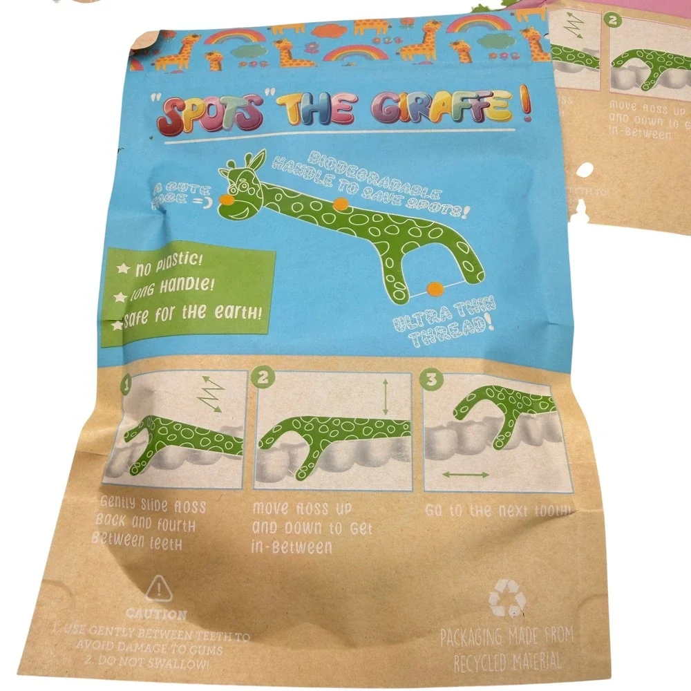 Autobrush Smartlife Co Kids Floss Picks 3pk Multi Straw Wheat Eco Friendly BPA
